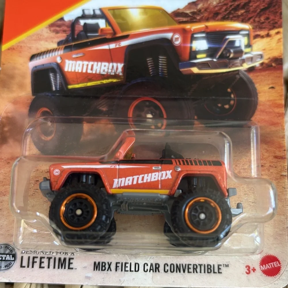 Matchbox MBX Field Car Convertible Monster Truck Orange Off-Road Die-Cast Car 🆕